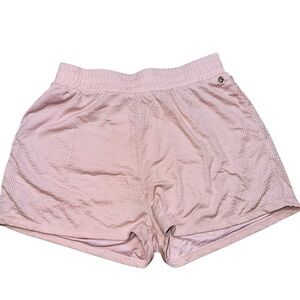 BuffBunny Light Pink Athletic Shorts - Mesh Detail